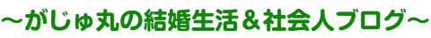 ～鬼嫁と下僕民がじゅ丸の結婚生活＆社会人ブログ～